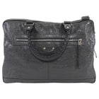 Balenciaga Charcoal Grey AW 2015 Arena Lambskin Moto City Briefcase Bag