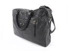 Balenciaga Charcoal Grey AW 2015 Arena Lambskin Moto City Briefcase Bag