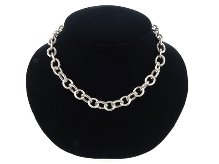 David Yurman Sterling Silver Oval Chain Necklace