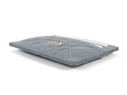 Dior Blue Grey Quilted Cannage Leather Caro Freesia Card Holder