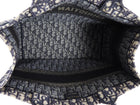 Dior Navy Blue Oblique Canvas Medium Book Tote Bag 2019