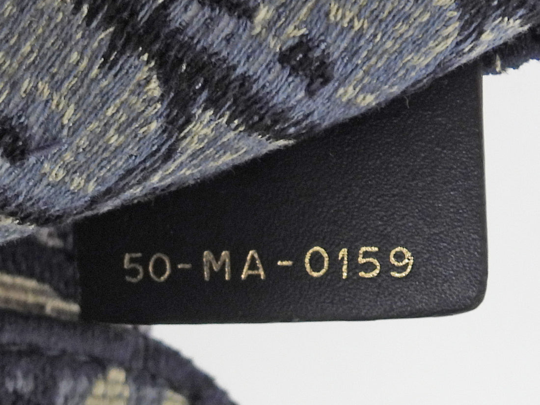 Dior Navy Blue Oblique Canvas Medium Book Tote Bag 2019