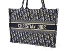 Dior Navy Blue Oblique Canvas Medium Book Tote Bag 2019