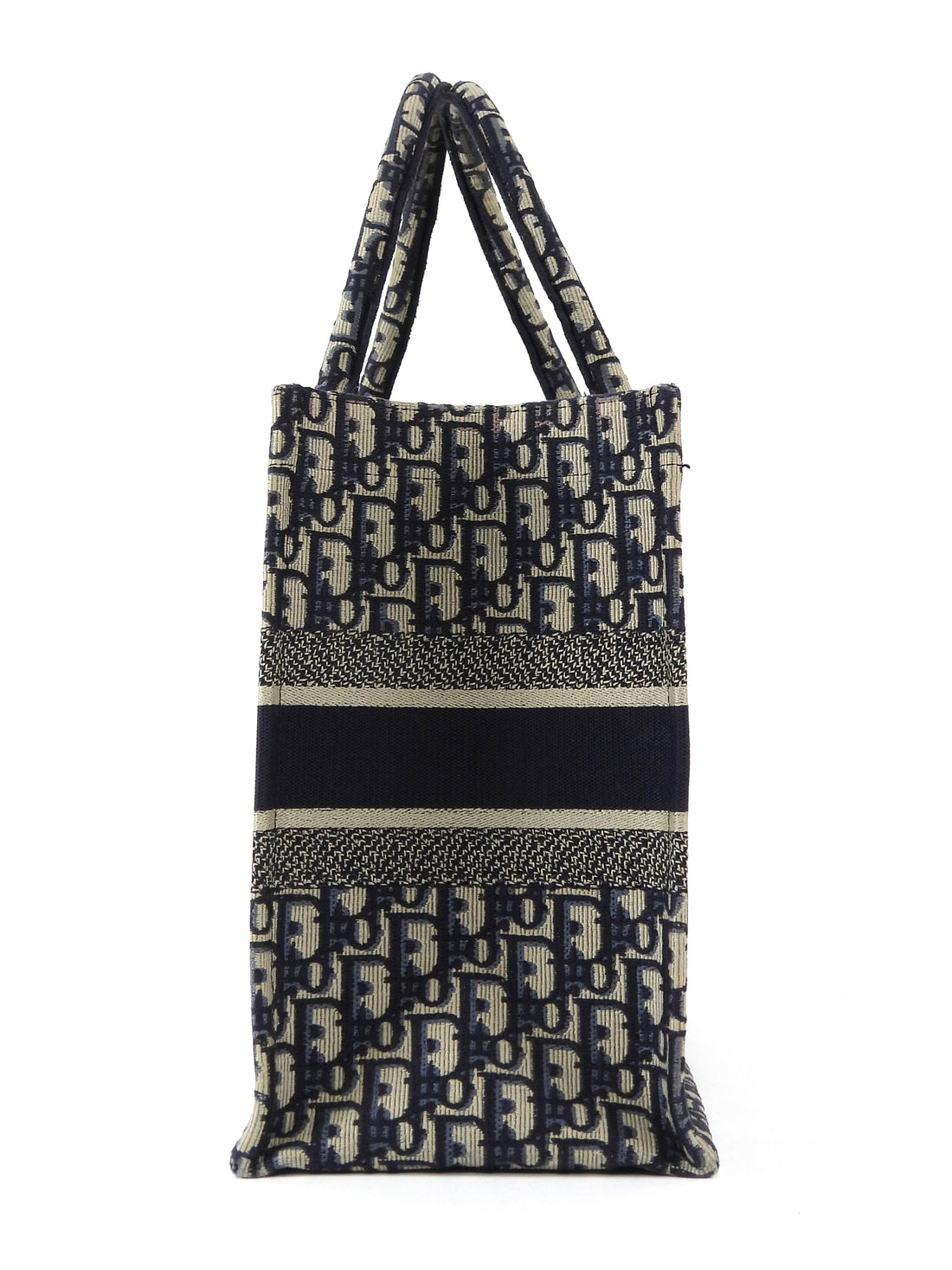 Dior Navy Blue Oblique Canvas Medium Book Tote Bag 2019