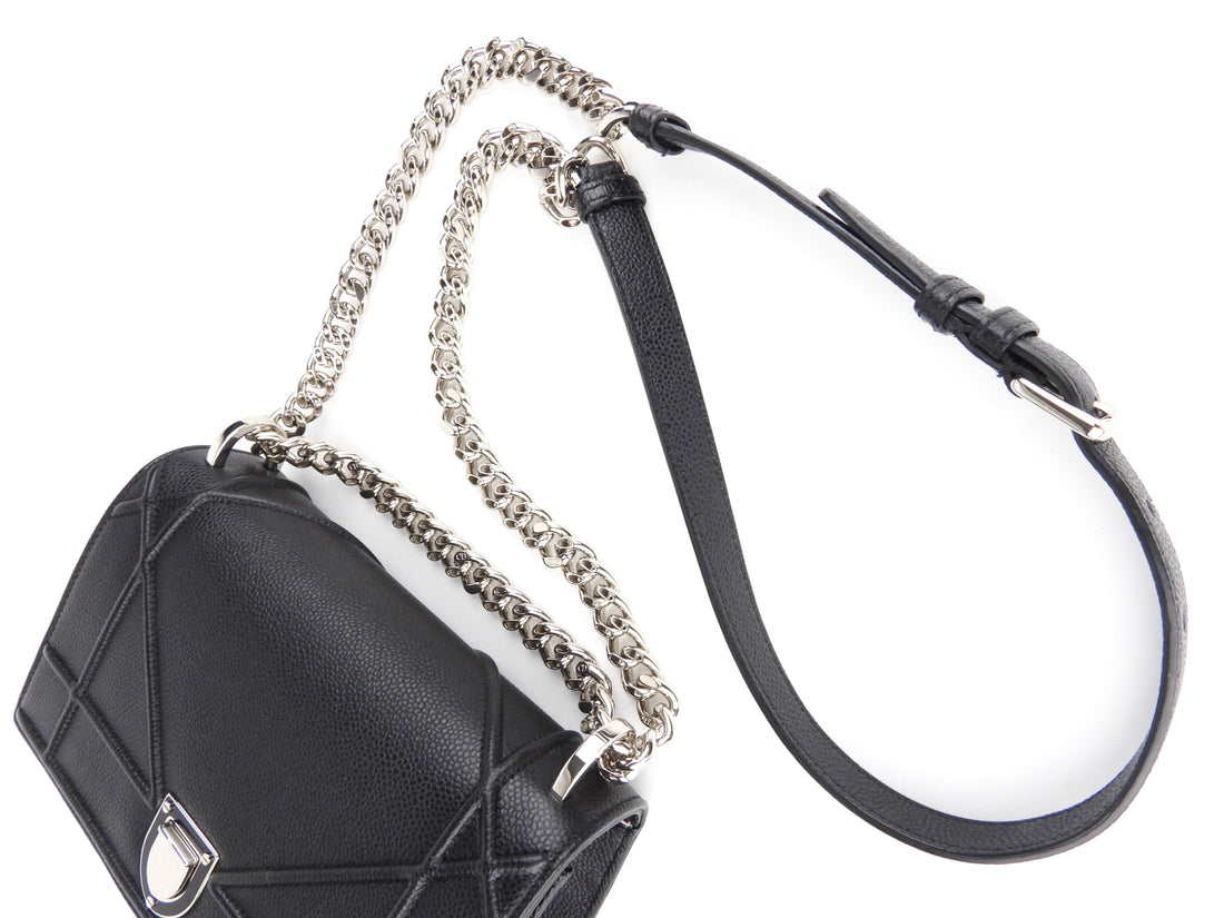 Christian Dior Chain Shoulder Bag Diorama Women's Silver Patent Leather  M0421PSMK1090 Beads