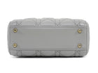 Christian Dior Mini Cannage Quilted Pearly Dove Grey Lady Dior Bag