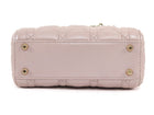Christian Dior Mini Cannage Quilted Pearly Pale Nude Pink Lady Dior Bag