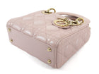 Christian Dior Mini Cannage Quilted Pearly Pale Nude Pink Lady Dior Bag