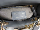 Dior Medium Putty Grey Mini Cannage Quilted Lady Dior Bag