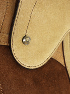 Christian Dior Brown x Galliano Vintage 2002 Suede Pony Hide Large Saddle Bag