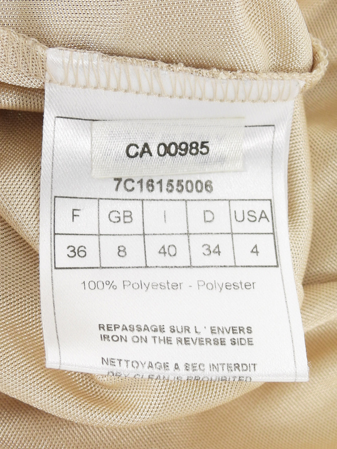 Christian Dior Gold Vintage Lurex Jersey Pleat Tank Top - FR 36 / 4