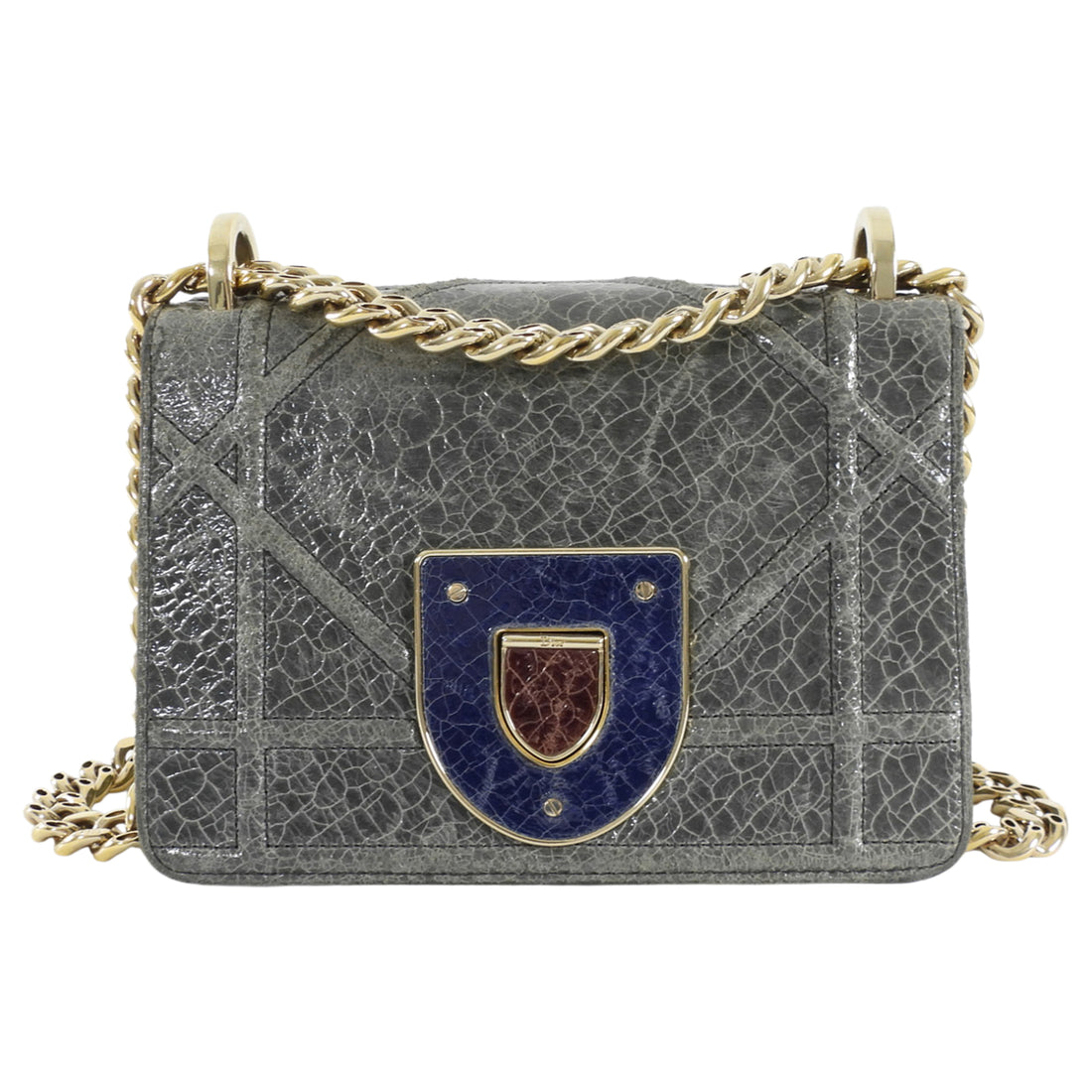 Christian Dior Slate Grey Ceramic Effect Deerskin Diorama Club
