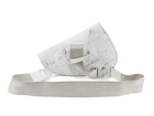 Christian Dior Homme x Daniel Arsham 2020 White Grained Calfskin Newspaper Print Saddle Bag
