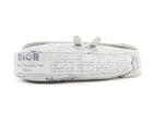 Christian Dior Homme x Daniel Arsham 2020 White Grained Calfskin Newspaper Print Saddle Bag