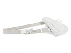 Christian Dior Homme x Daniel Arsham 2020 White Grained Calfskin Newspaper Print Saddle Bag