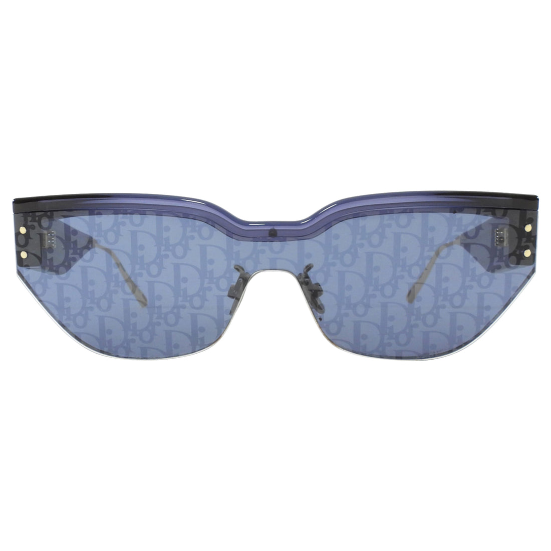 Dior Blue DiorClub M3U Oblique Lens Cat Eye Sunglasses
