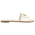 Dior D-Club Leather Slide Sandals Ivory - 36