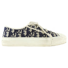 Dior Deep Blue White Walk'n'Dior Oblique Embroidered Canvas Low Top Sneaker - 37