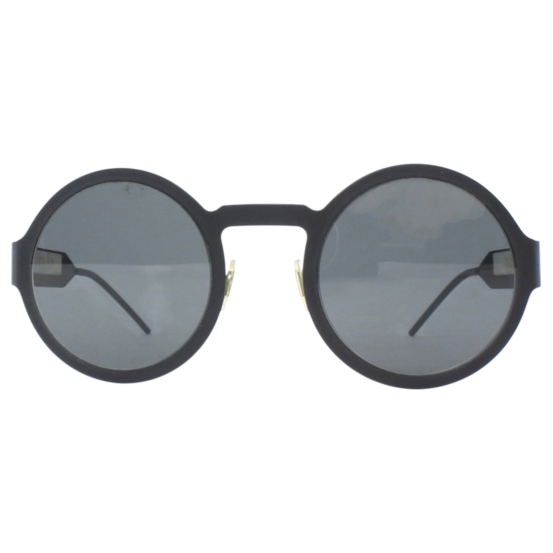 Dolce & Gabbana Black Matte Metal Frame Round Sunglasses DG2234