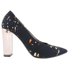 Dries Van Noten Black Printed Fabric Acrylic Heel Pumps - 38.5