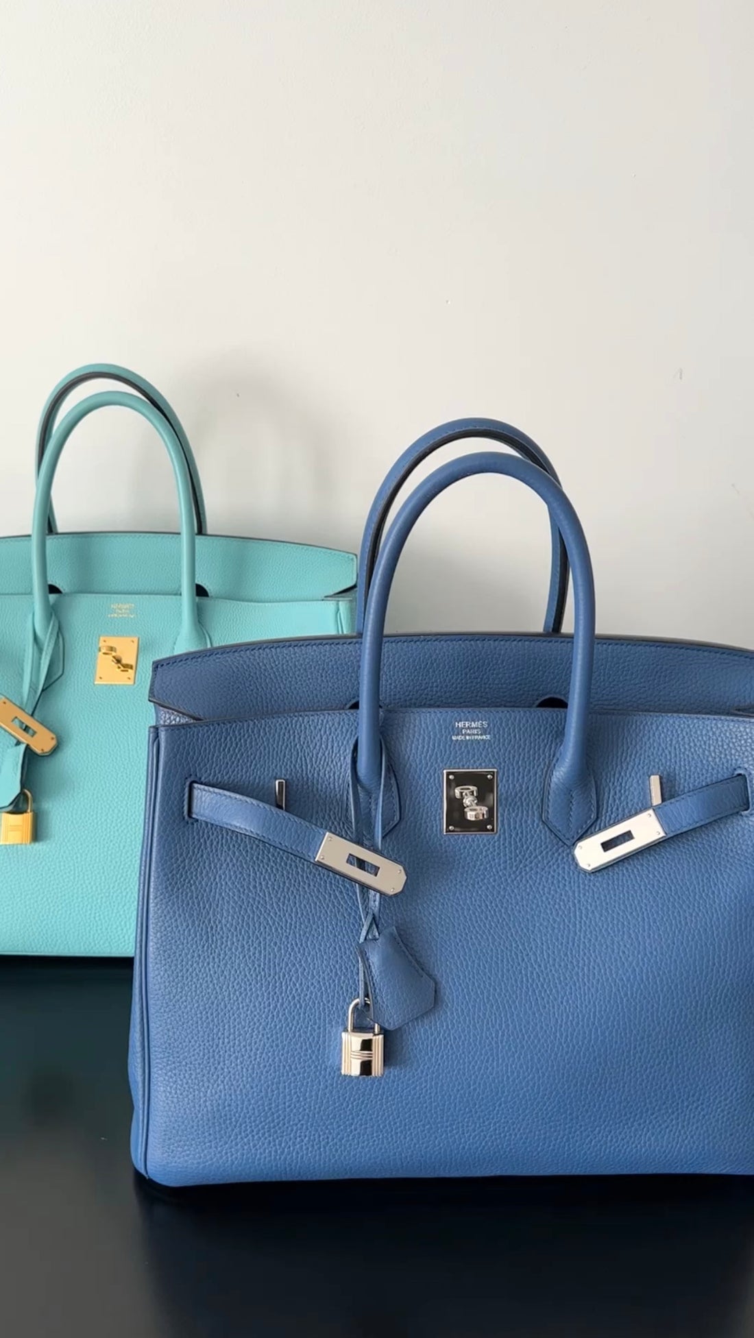 Hermes Birkin 35 Bleu de Galice Blue Clemence PHW Bag