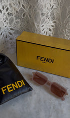 Fendi Blush Pink Acetate Selleria Rectangle Sunglasses FE40174I 64Z 51