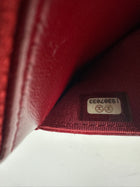 Chanel Dark Red Quilted Classic Wallet on Chain SHW