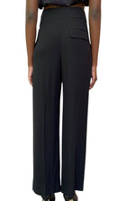 Brunello Cucinelli Black Silk Monili Belted Wide Leg Trouser - IT 38 / US 2