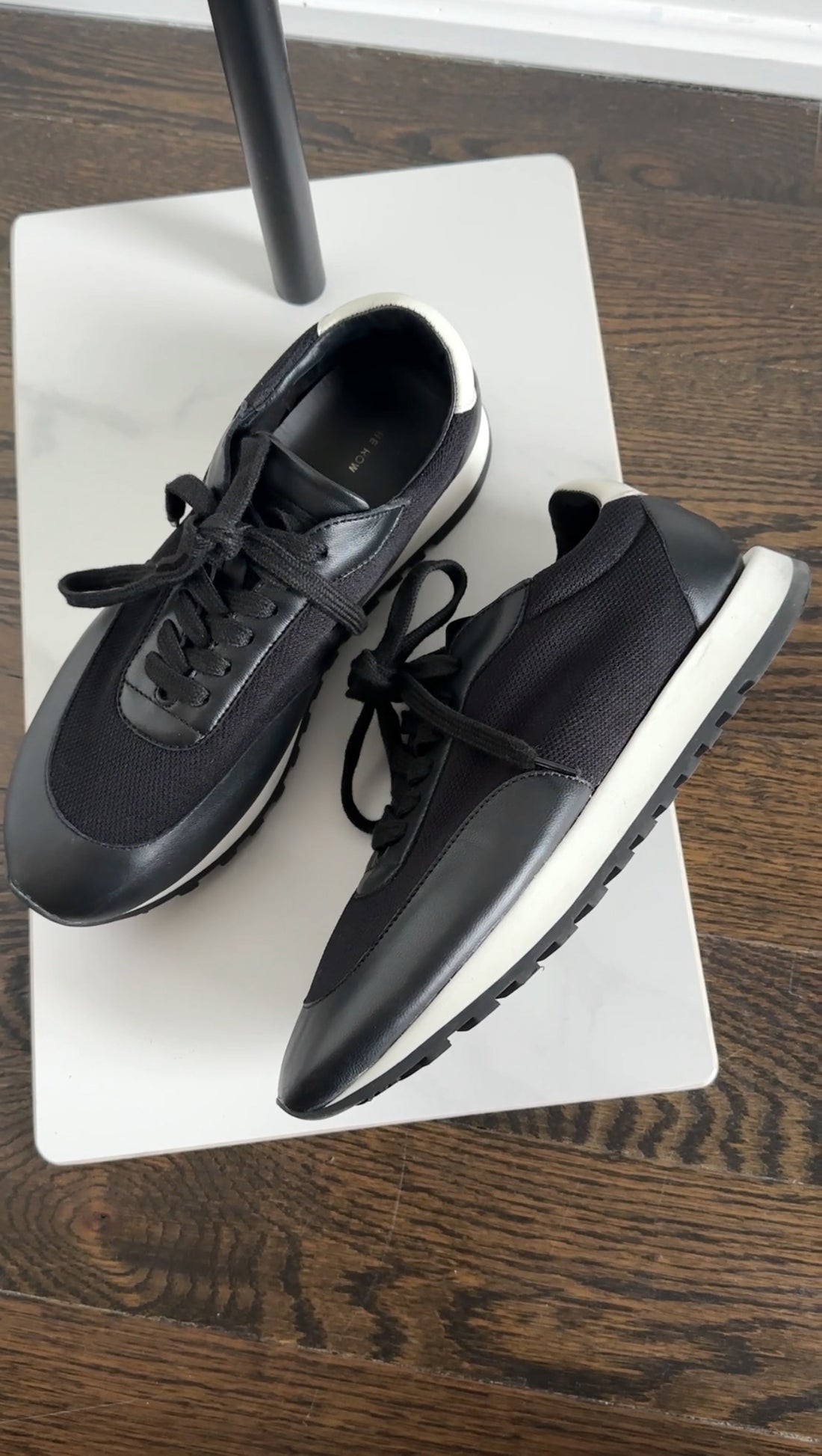 The Row Black and White Owen Sneakers - 37