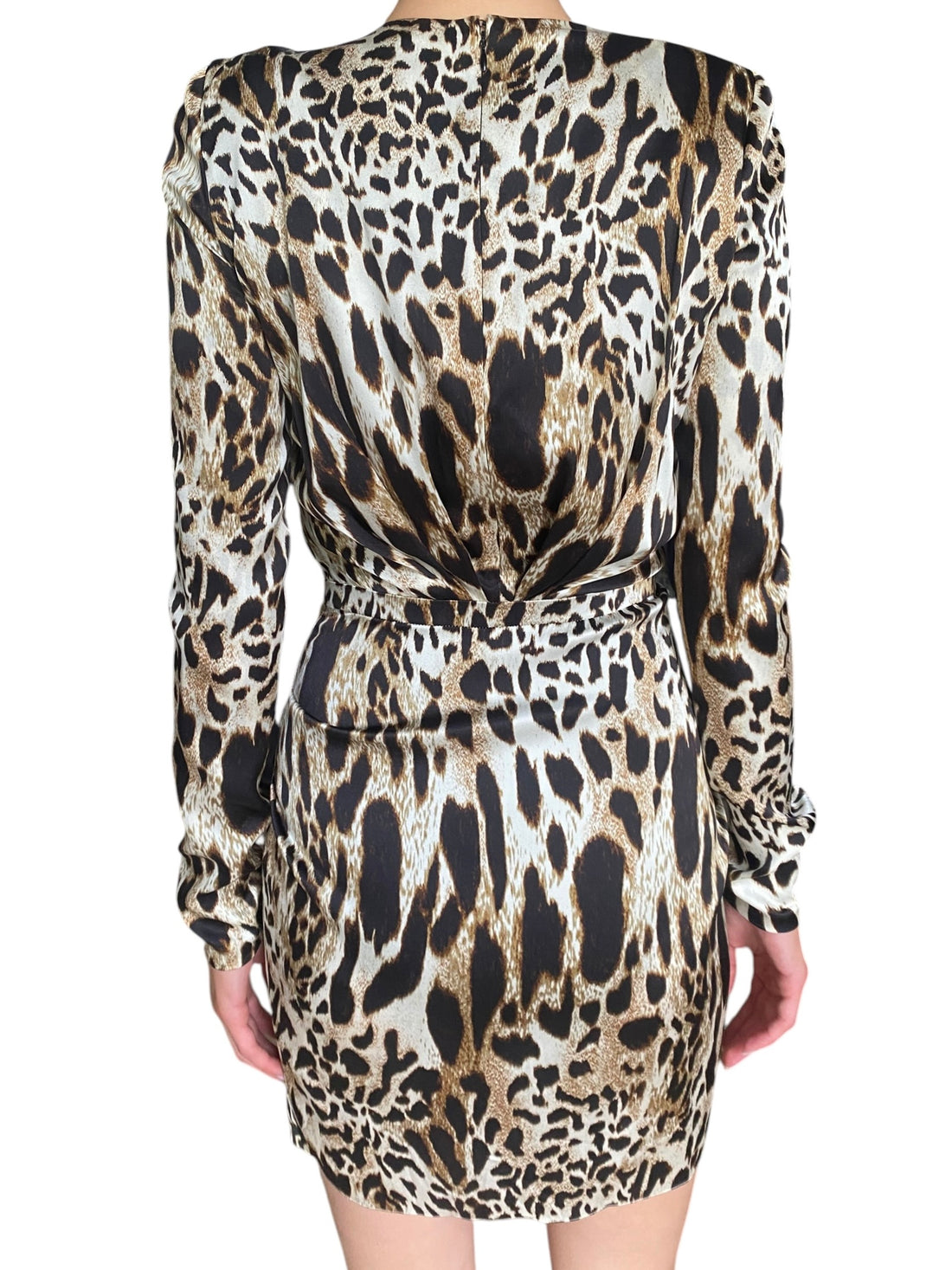 Alexandre Vauthier Crystal Buckle Animal Printed Mini Dress - IT 36 / US 2