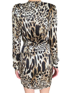 Alexandre Vauthier Crystal Buckle Animal Printed Mini Dress - IT 36 / US 2
