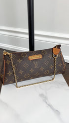 Louis Vuitton Monogram Coated Canvas Eva Chain Clutch