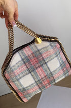 Stella McCartney Plaid Brushed Wool Falabella Shoulder Bag