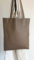 Hermes Taupe Craie Neo Double Sens 35 Swift Leather Reversible Tote Bag