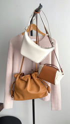 Loewe Chalk White Leather Mini Hammock Bag