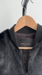 Lysa Lash Dark Espresso Brown Mink Fur Bomber Jacket - 40 / 4