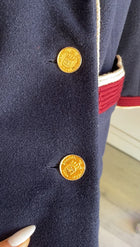Chanel Vintage Navy Coin Button Double Breasted Jacket - 38 / US 6