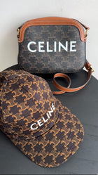 Celine Triomphe Black and Brown Logo Baseball Cap Hat