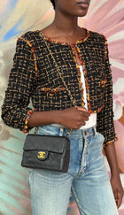 Chanel Black Vintage 1989 Quilted Leather Mini Classic Flap Bag GHW