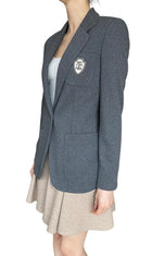 Brunello Cucinelli Grey Badge Detail Piqué Blazer - IT 40 / US 4