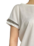 Brunello Cucinelli White Monili Tee - S / US 6