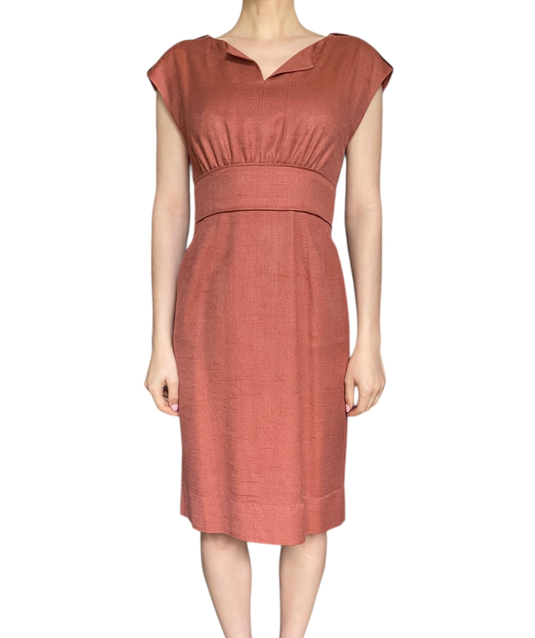 Dolce & Gabbana Orange Silk Midi Dress - IT 40 / US 6