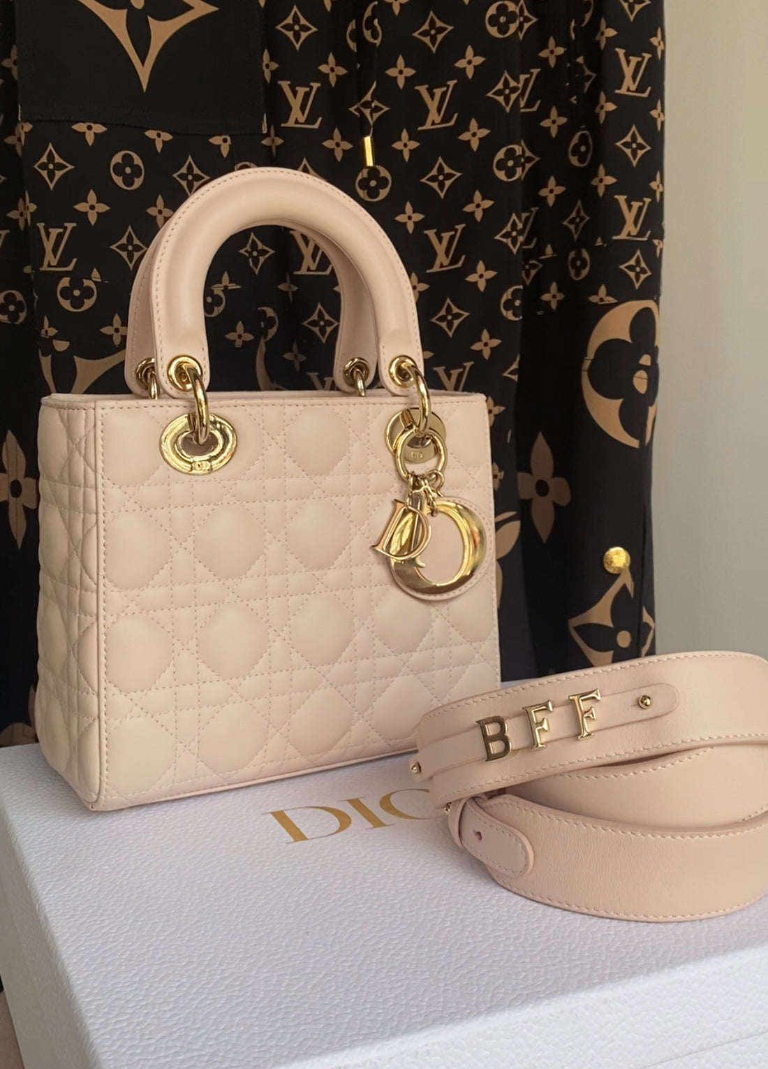 Christian Dior Blush Pink Quilted Lambskin Small Lady Dior