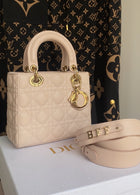 Christian Dior Blush Pink Quilted Lambskin Small Lady Dior
