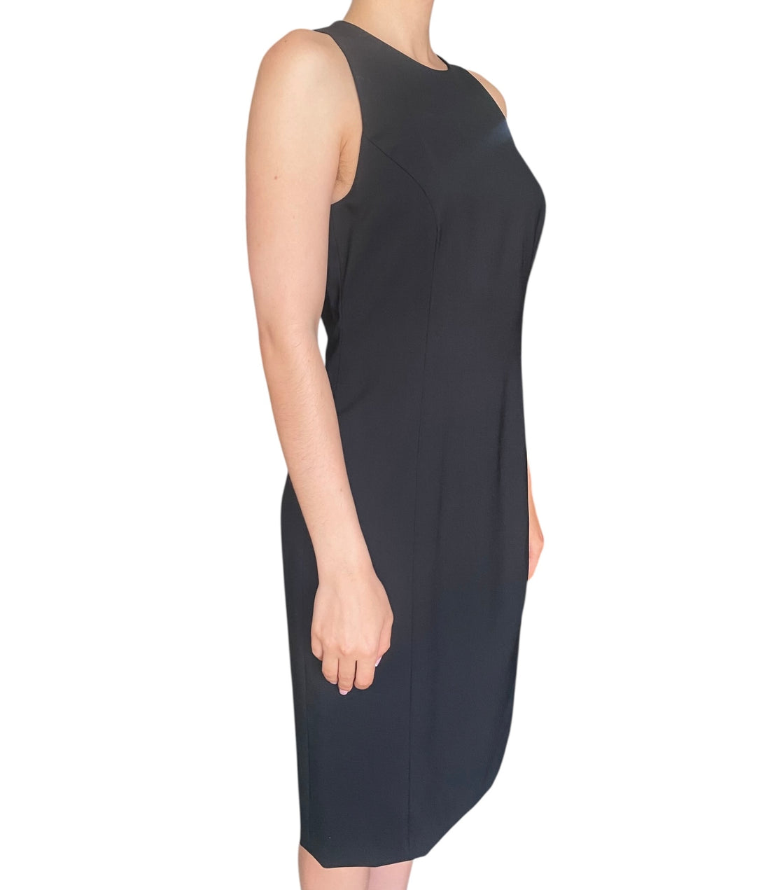 Versace Black Sleeveless Shift Dress - 44 / US 8