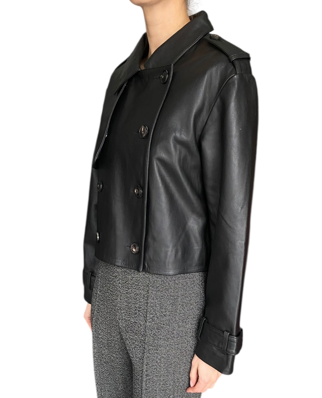 Cami NYC Black Double Breasted Cropped Jacket - M / US 6