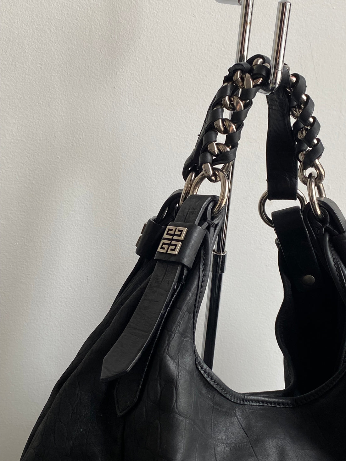 Givenchy Eclipse Black Leather Hobo Bag