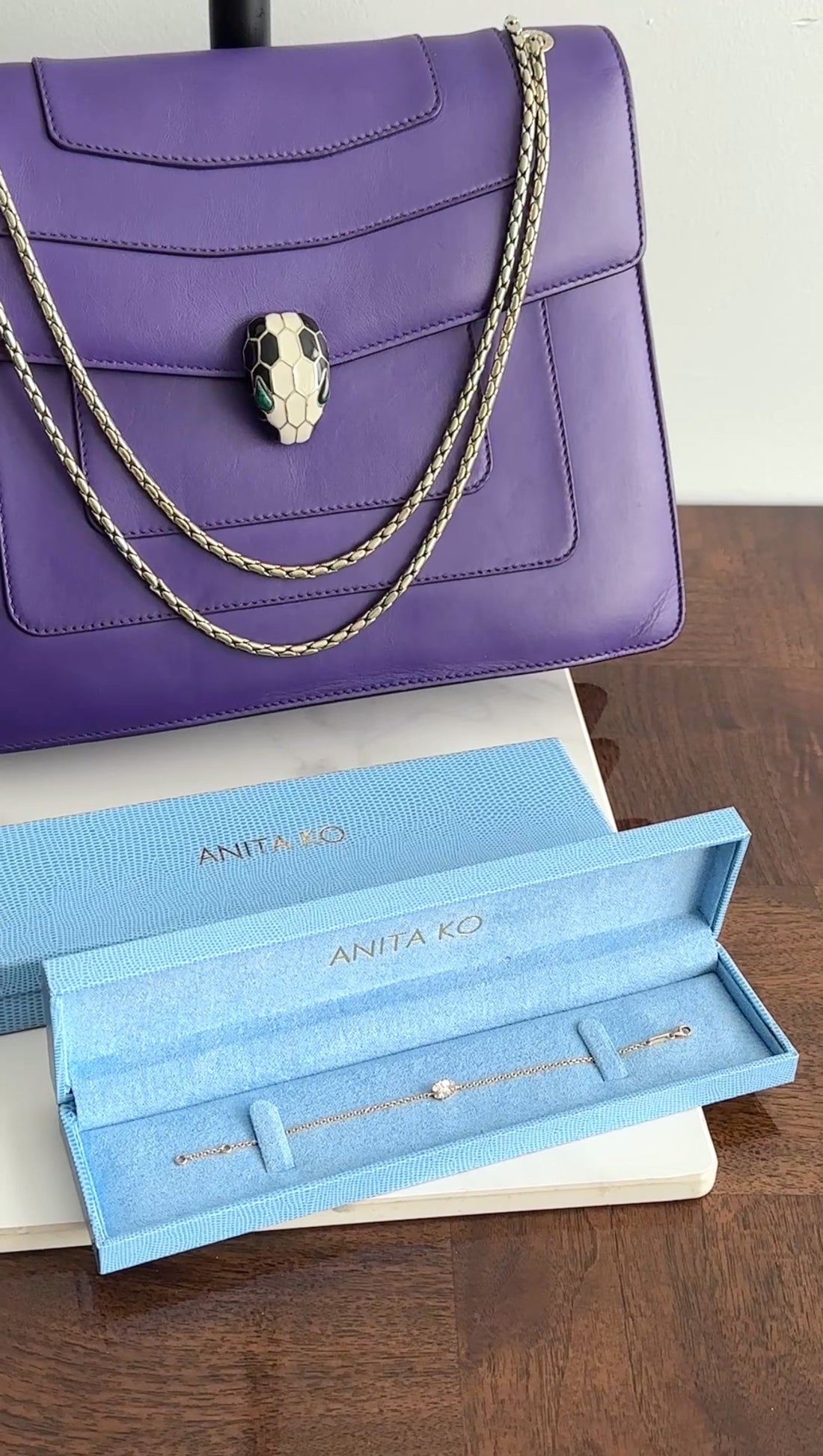 Anita Ko 18k Rose Gold Diamond Palm Leaf Bracelet