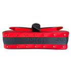 Dior Red Satin Hardcore Mini Rhinestone Chain Bag