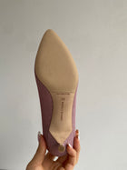 Manolo Blahnik Pink Hangisi Glitter Heel - 38